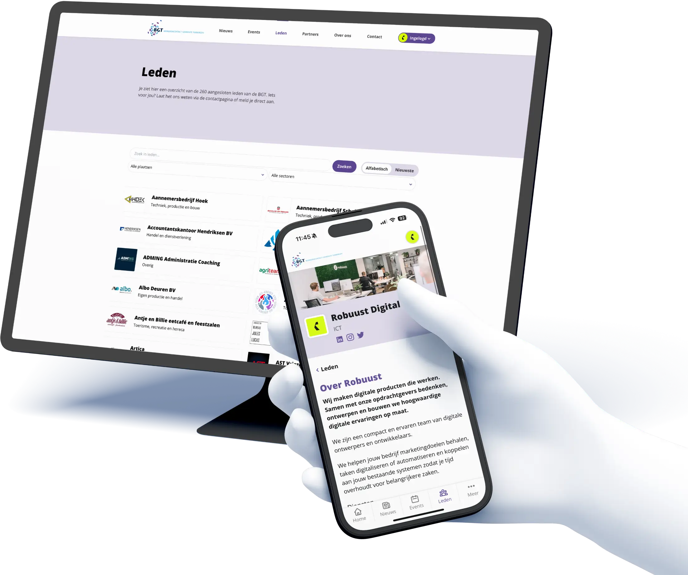 Ledenlijst software Clubee